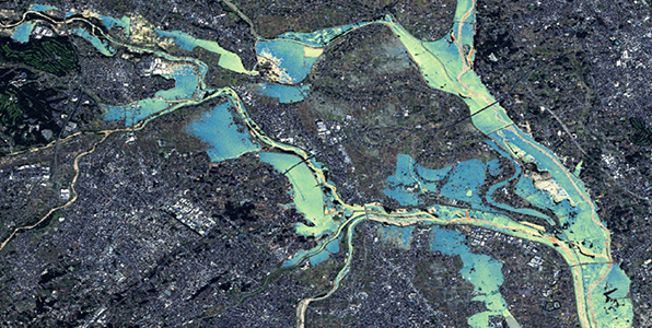 Mapping of Inundation Depth Estimated from Satellite Data