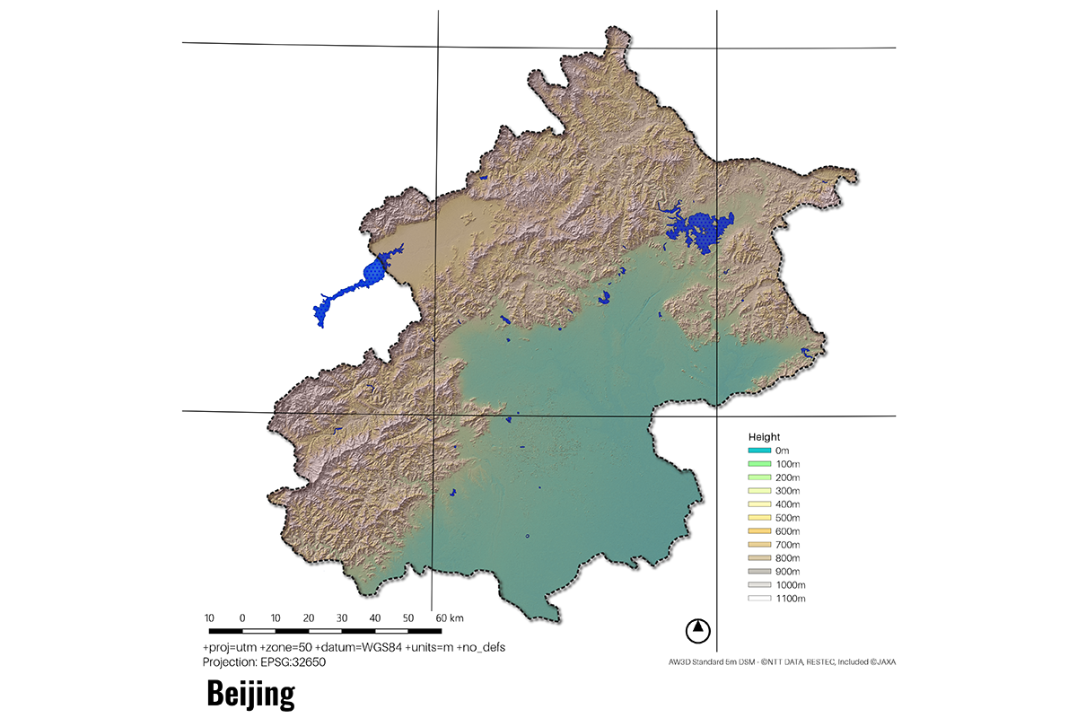 AW3D 5mDSM 中華人民共和国北京市