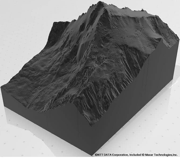 ヒマラヤ山脈マナスルの高精細地形データ