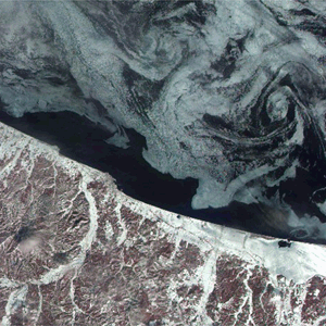 オホーツク海の流氷